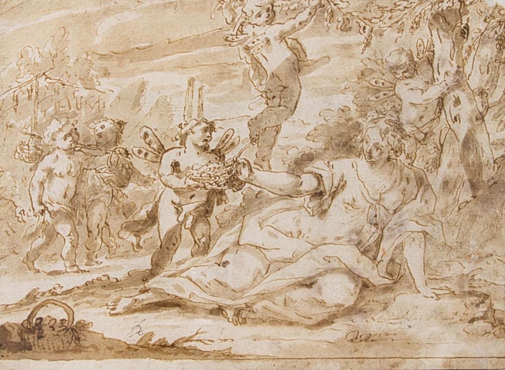 Jacopo Guarana comparable auction result: jacopo guarana 1720 1808 flore dans un entourage de putti