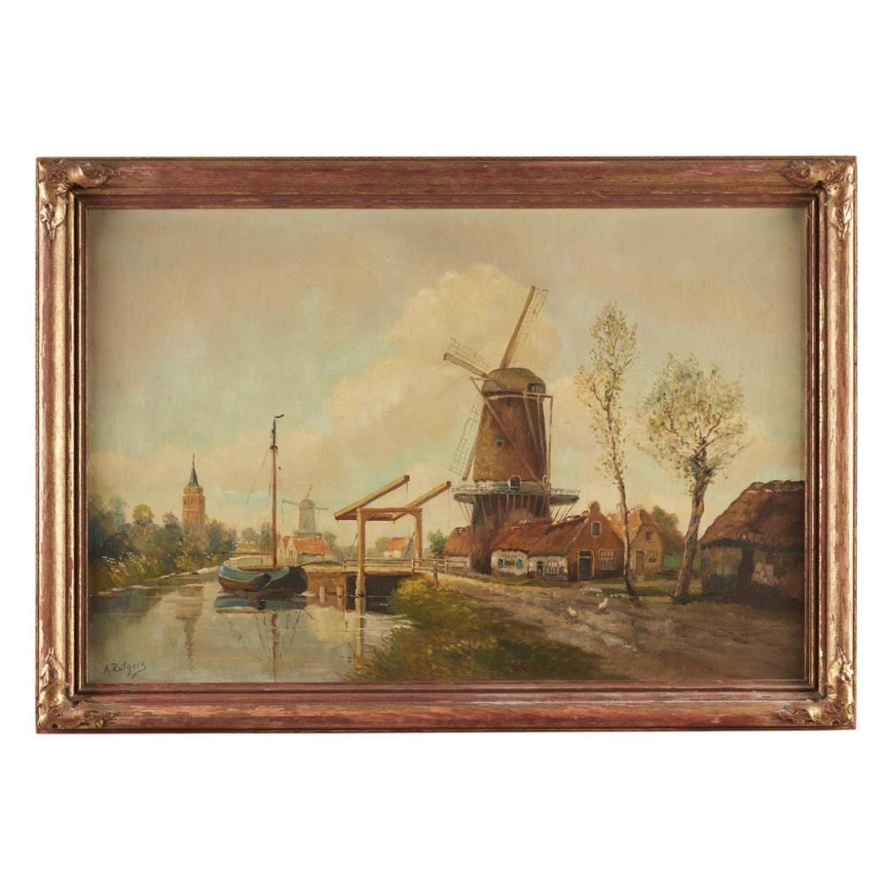 Anton Rutgers comparable auction result: anton rutgers dutch 1880 1949 windmill