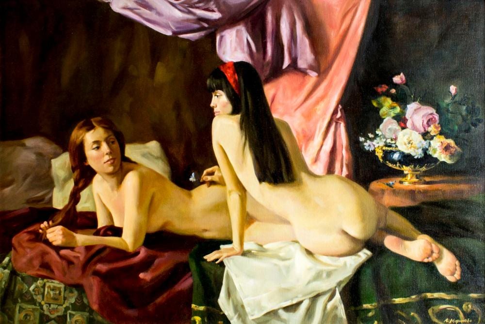 Anna Marinova comparable auction result: anna marinova russia born 1983 oil painting