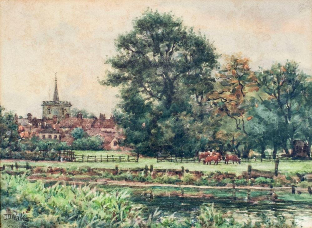 John Dobby Walker comparable auction result: john dobby walker uk 1863 1925 watercolor painting antique