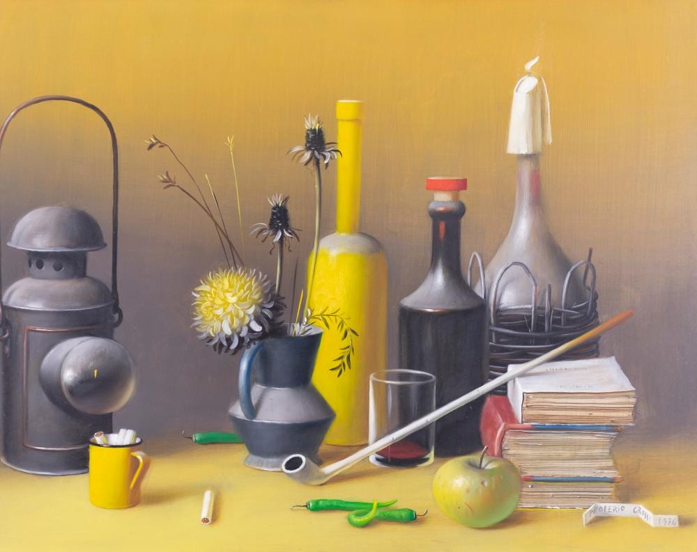 Proferio Grossi comparable auction result: proferio grossi nature morte