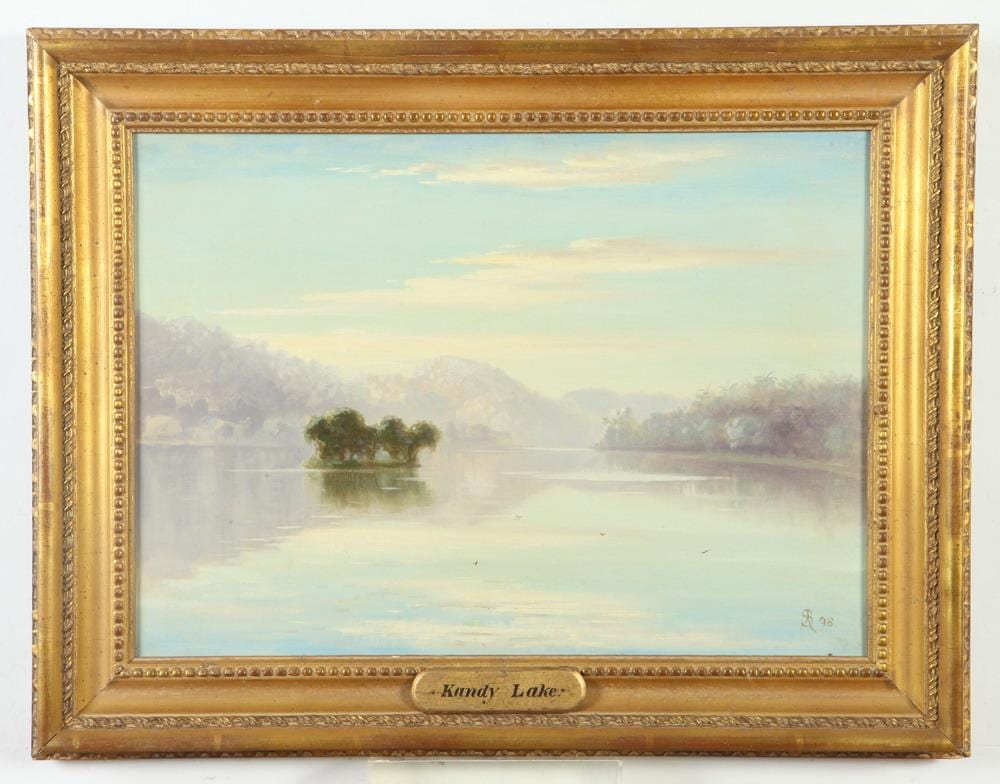 Alexander Scott comparable auction result: alexander scott english 1872 1932 kandy lake monogrammed sa and dated 98 lower right oil on canvas