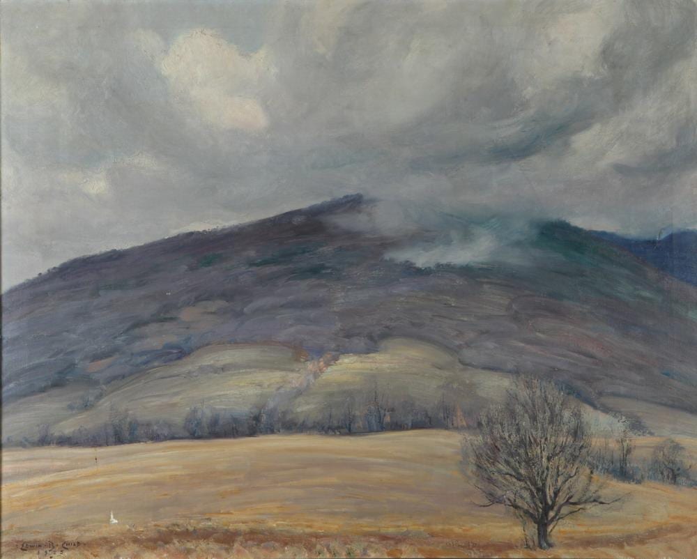 Edwin Burrage Child comparable auction result: edwin burrage child american 1868 1937 mountain landscape signed and dated 1925 lower left oil on canvas in as is condition