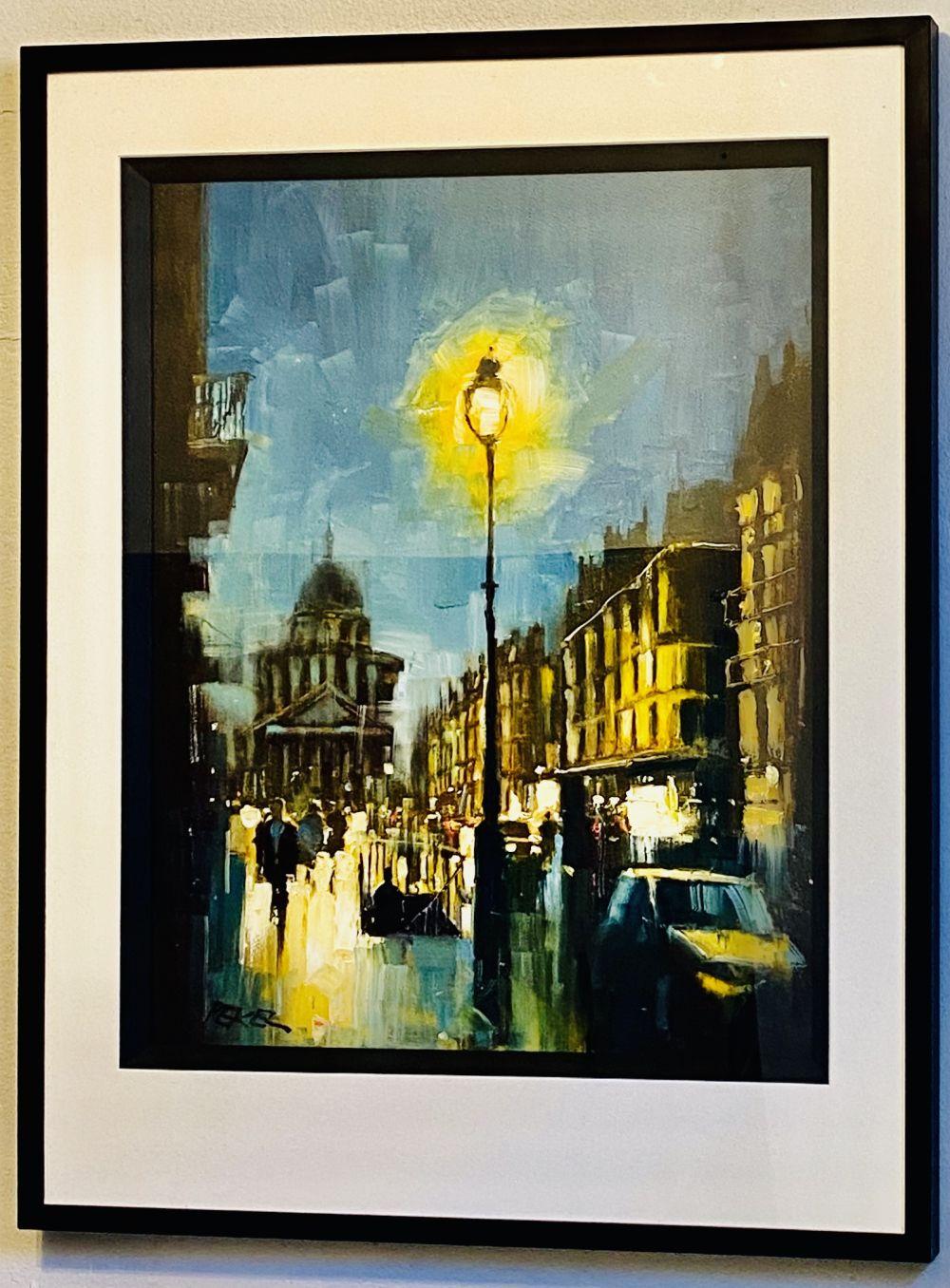 HERMAN PEKEL (AUS) "Paris By Night" Oil on card. Painted in 2020. Artwork is signed and framed. Image: 68cm x 53cm, Frame: 95cm x 74cm sold by Pottle Auctions, lot 96 — auction record photograph