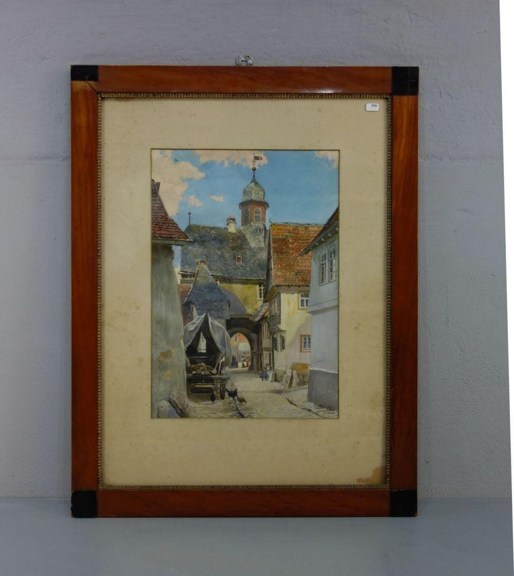 Peter Woltze comparable auction result: peter woltze aquarell k nigsstein im taunus