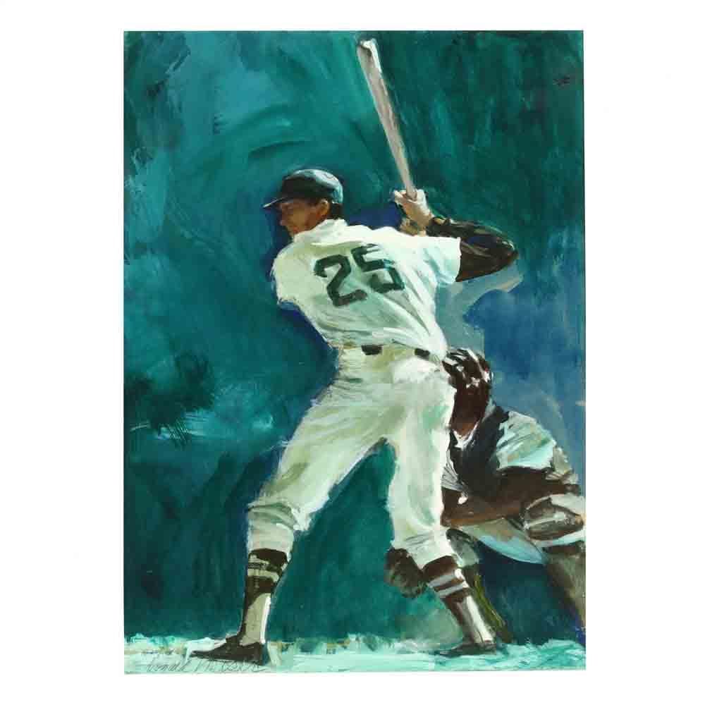 Don Neiser comparable auction result: don neiser 1918 2009 baseball illustration