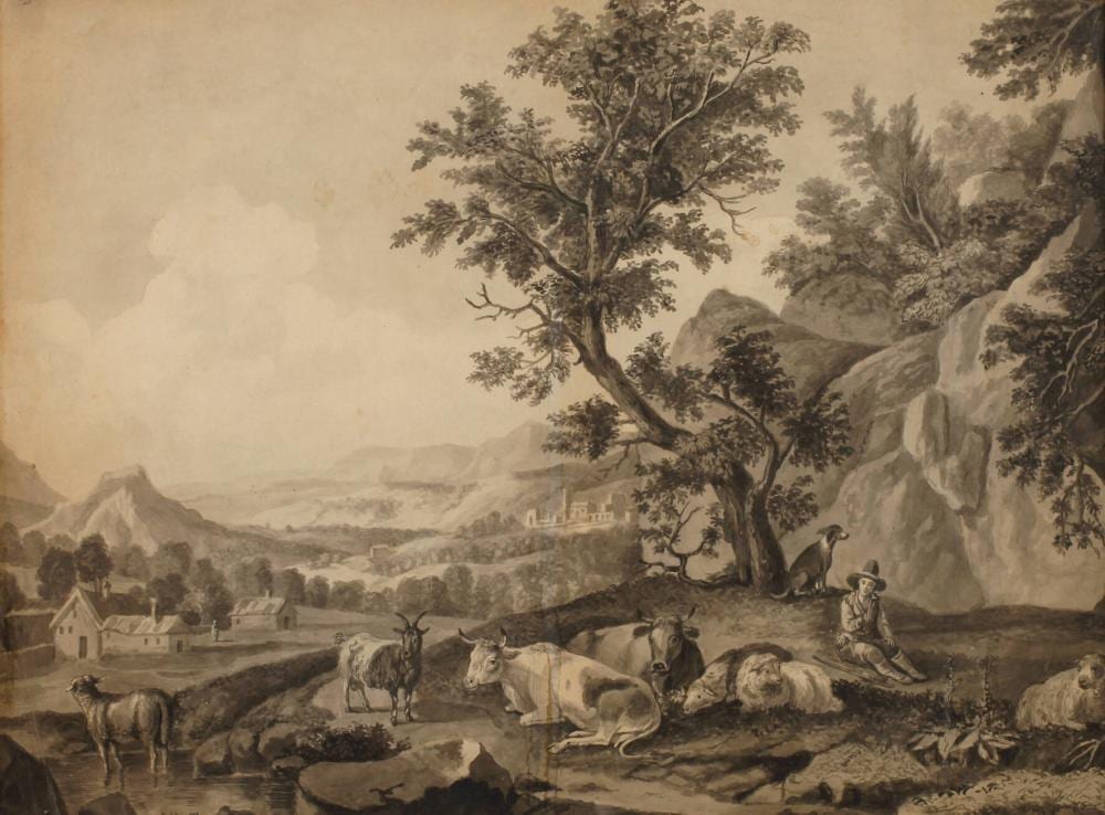 Martin von Molitor comparable auction result: martin von molitor landschaft mit hirte