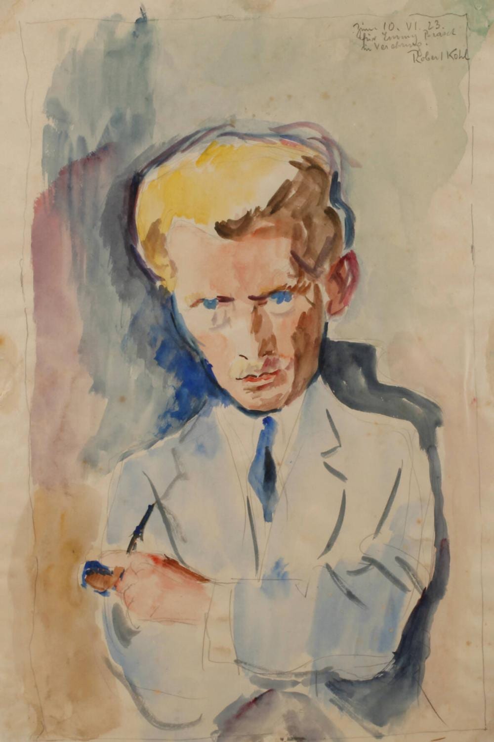 robert kohl herrenportrait · Auktionshaus Mehlis GmbH · 2020-08-29 Robert Kohl comparable auction result: robert kohl herrenportrait