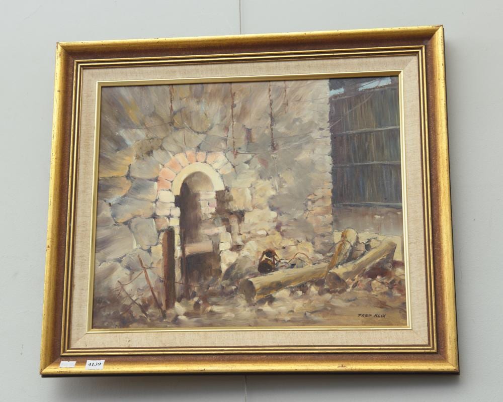 Fred Klix comparable auction result: fred klix old lime kiln oil on board 37 x 43cm