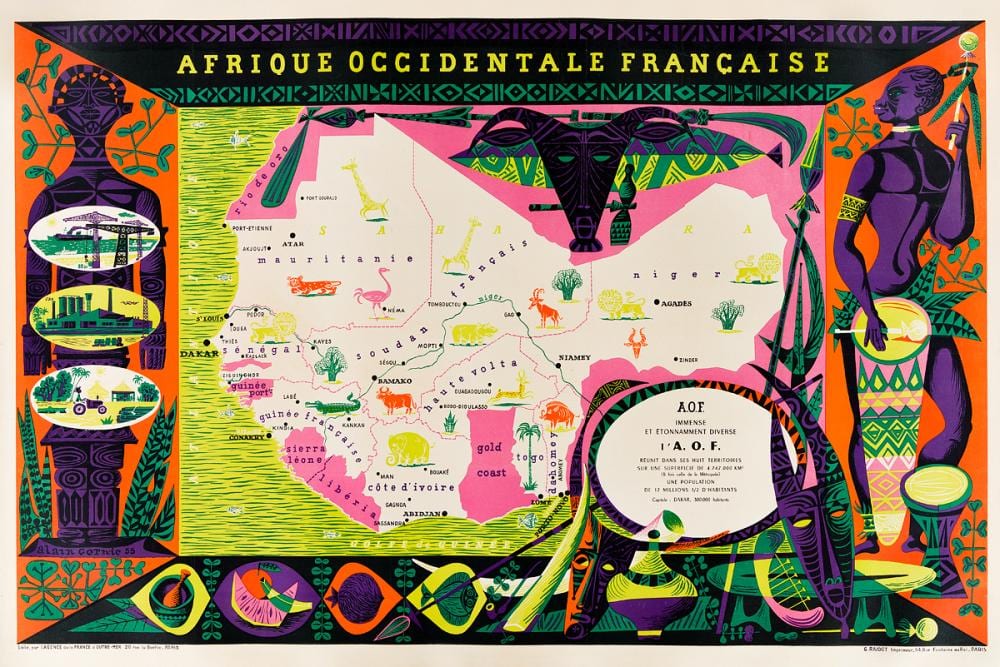 Alain Cornic comparable auction result: alain cornic 1920 afrique occidentale francaise 1955 31x47 inches 79x119 cm g raidot paris