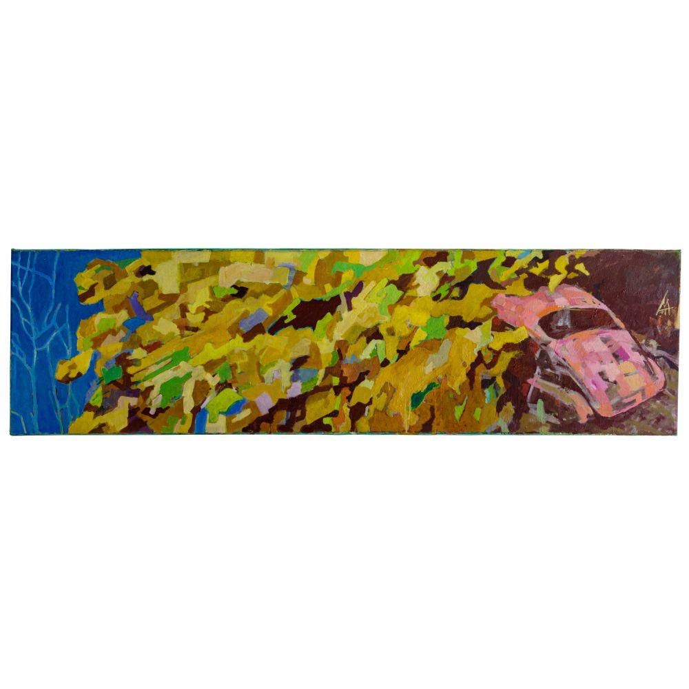 Adrian Moldovan comparable auction result: adrian moldovan romanian b 1955 foliage over car oil on canvas