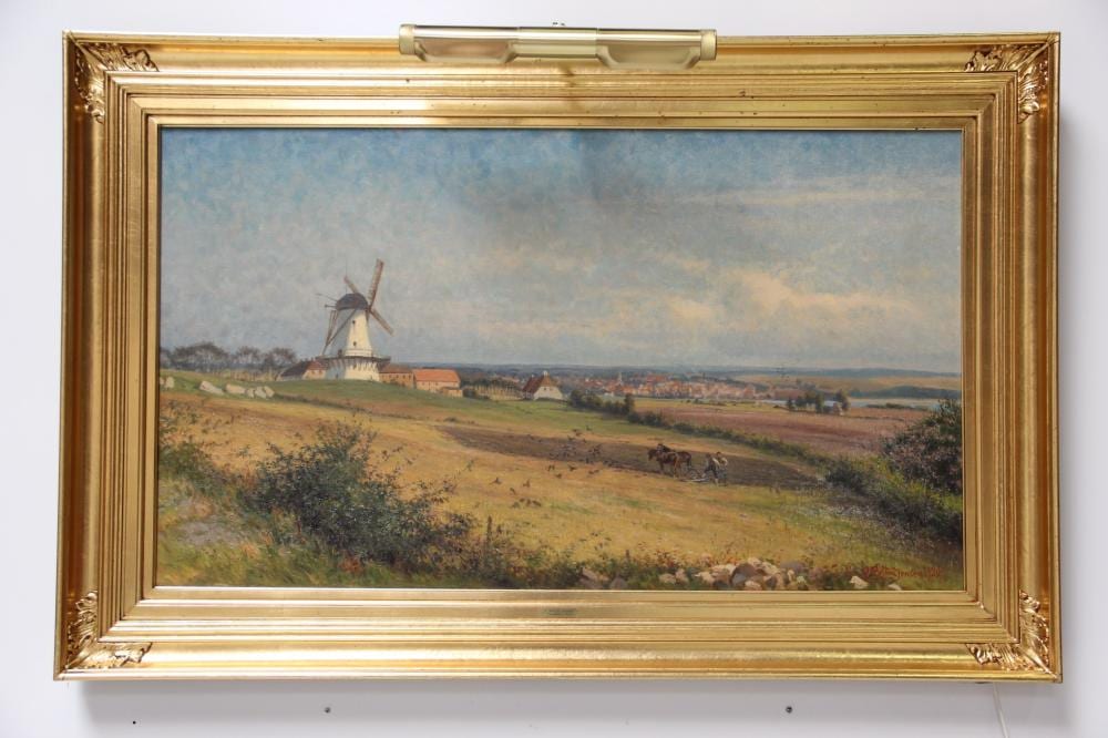 Milton Jensen comparable auction result: carl milton jensen 1855 1928 dybb l m lle olie p l rred signeret og dateret 1920 67 x 116