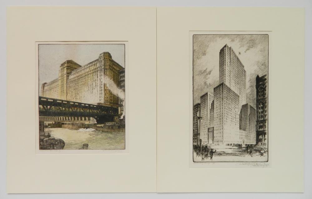S. Chester Danforth comparable auction result: 2 s chester danforth etchings
