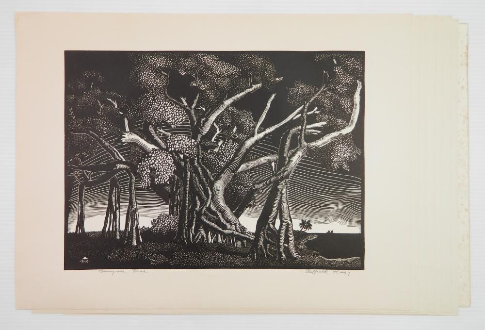 Sheffield Harold Kagy comparable auction result: 8 sheffield kagy wood engravings