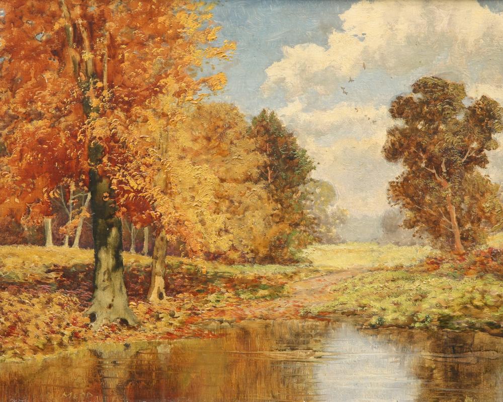 David Mead comparable auction result: david mead 1906 1986 autumn landscape signed lower left oil on board