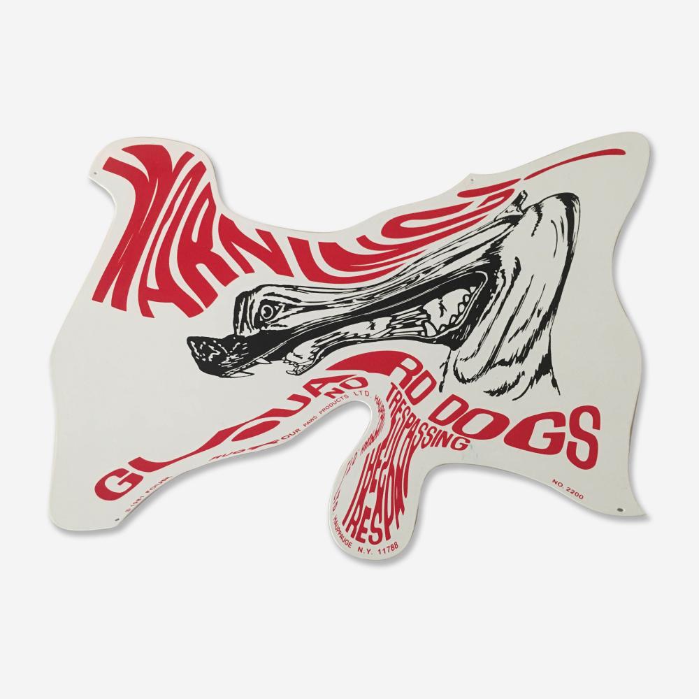Robert Lazzarini comparable auction result: robert lazzarini guard dog sign