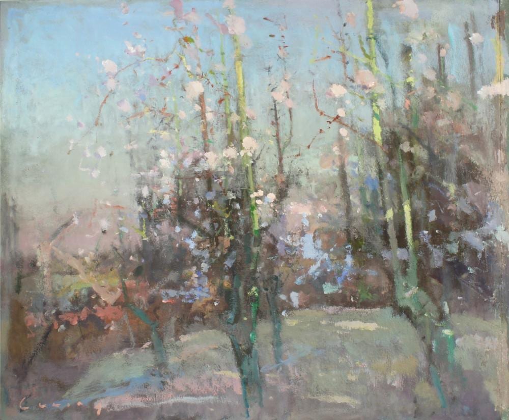 fred cuming b 1930 british old pear trees a scene of trees in blossom oil on board 28 x 35 · John Nicholson's Fine Art Auctioneers & Valuers · 2020-08-21 Fred Cuming comparable auction result: fred cuming b 1930 british old pear trees a scene of trees in blossom oil on board 28 x 35