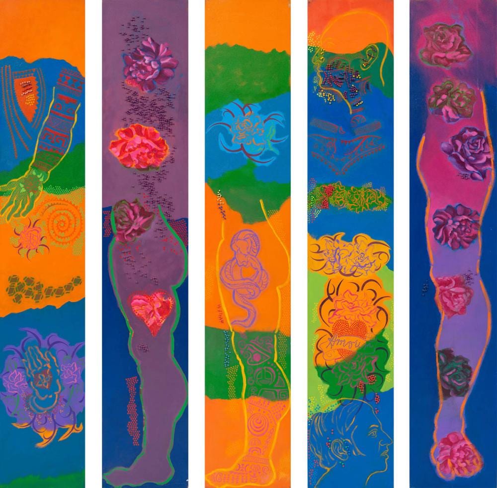 Andrew Verster comparable auction result: andrew verster love painting pentaptych