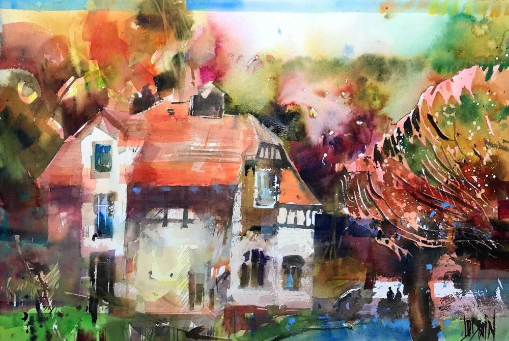Krzysztof Ludwin comparable auction result: krzysztof ludwin ag w in autumn and the beautiful house 2019
