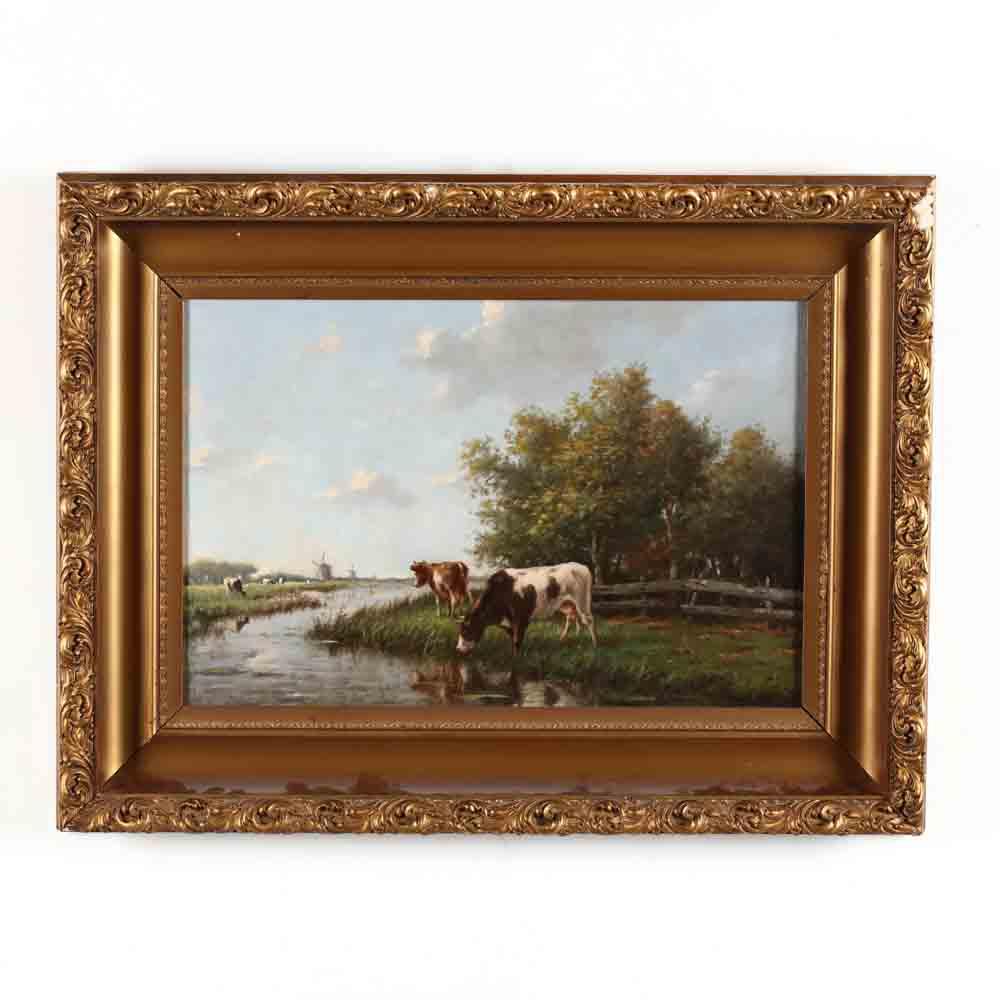 Adriaan Marinus Geyp comparable auction result: adriaan marinus geyp dutch 1855 1926 cattle watering