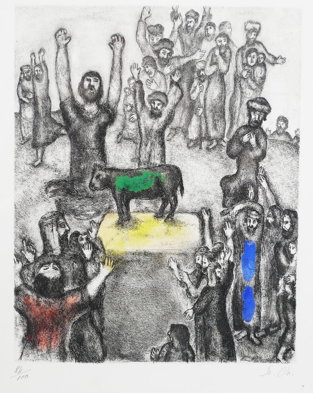 MARC CHAGALL, Le Veau D'Or, Etching sold by Blackwell Auctions LLC, lot 100 — auction record photograph