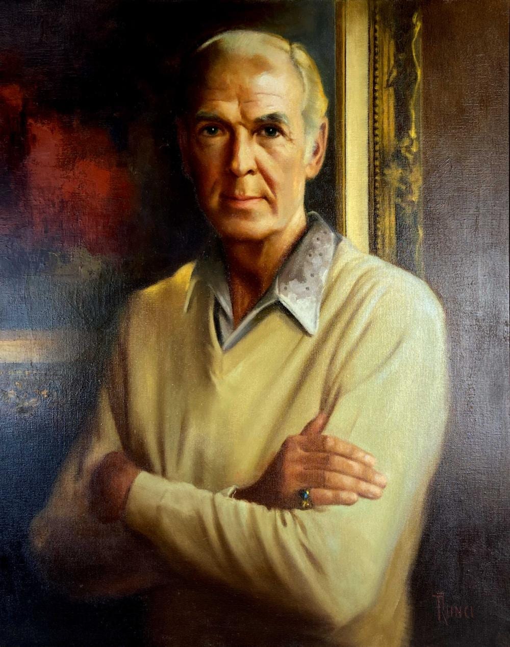 Edward Runci comparable auction result: edward runci 1921 1986 portrait of a man
