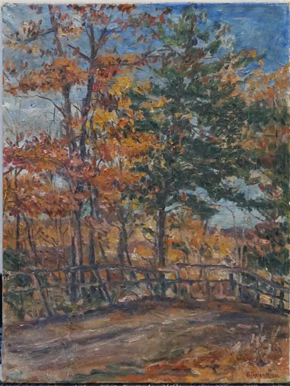 Nell McCredie comparable auction result: nellie eliza foster nagel american 1873 1955 forest landscape oil on canvas unframed 24 x 18 in