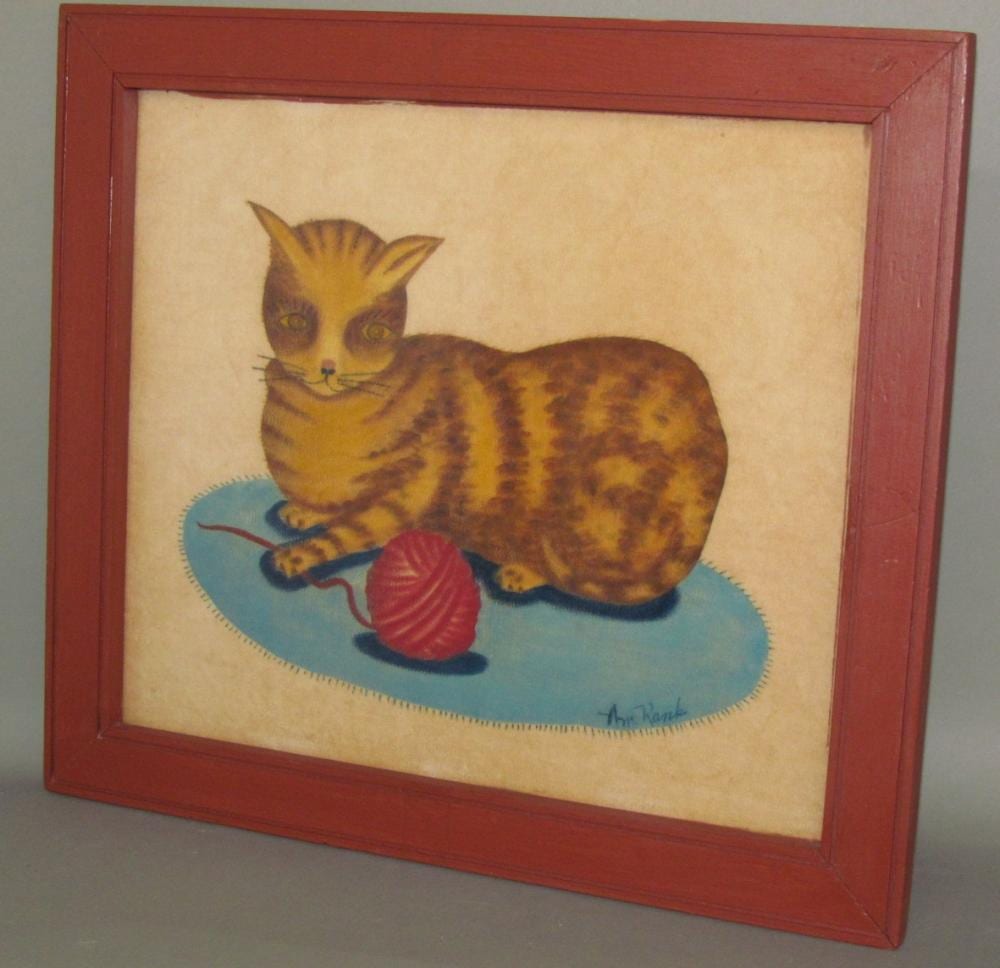 Bill Rank comparable auction result: framed folk art theorem painting by bill rank