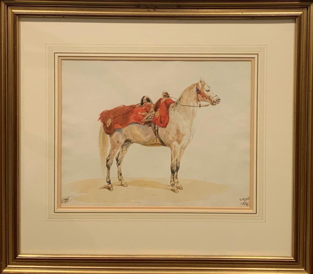 Antoine Alphonse Montfort comparable auction result: antoine alphonse montfort 1802 84 france white stallion