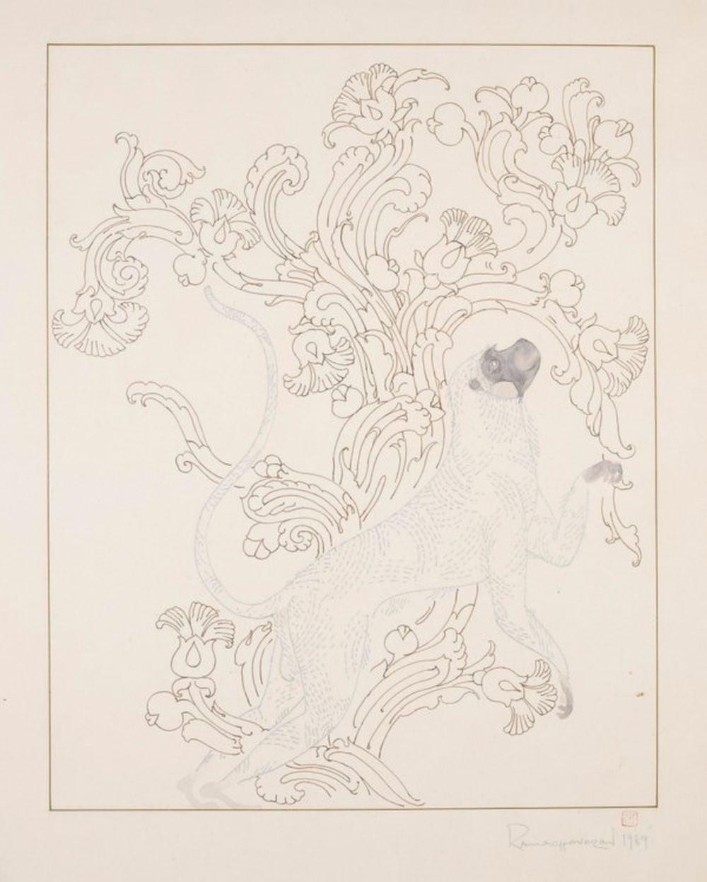 A. Ramachandran comparable auction result: a ramachandran b 1935 untitled monkey