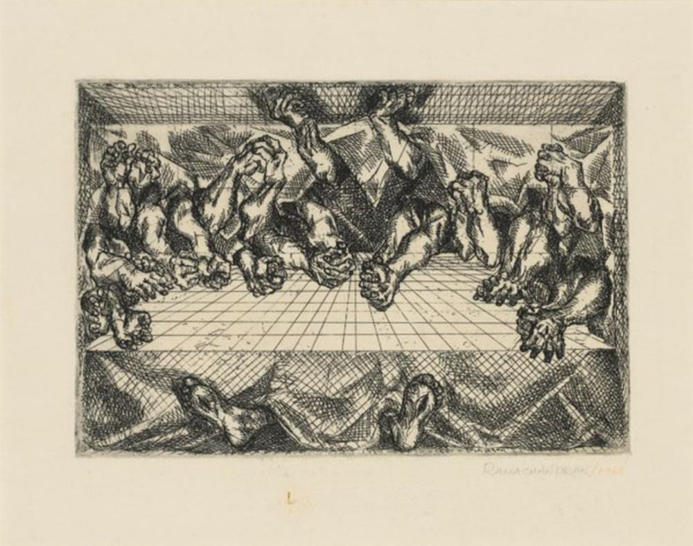 A. Ramachandran comparable auction result: a ramachandran b 1935 untitled the last supper