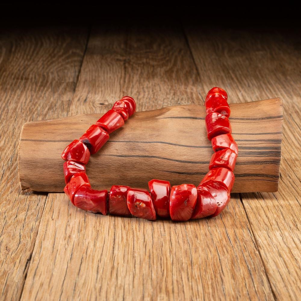 Leekya Deyuse comparable auction result: leekya deyuse zuni 1889 1966 chunky mediterranean coral necklace from the c g wallace collection