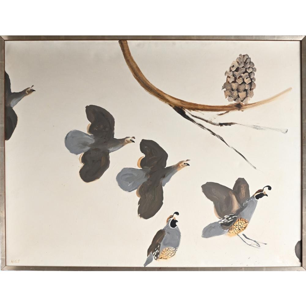 Bryan Wilson comparable auction result: bryan wilson california quail painting