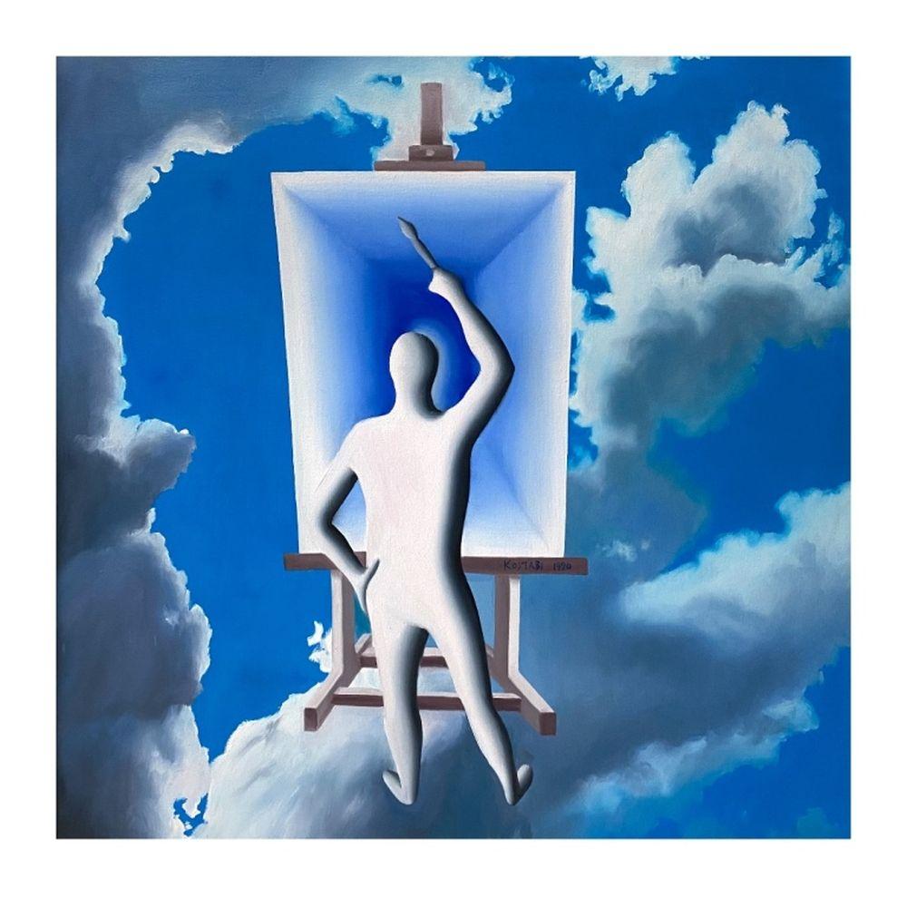 Kalav Mark Kostabi Acrylic on Canvas Painting sold by Joshua Kodner, lot 504 — auction record photograph