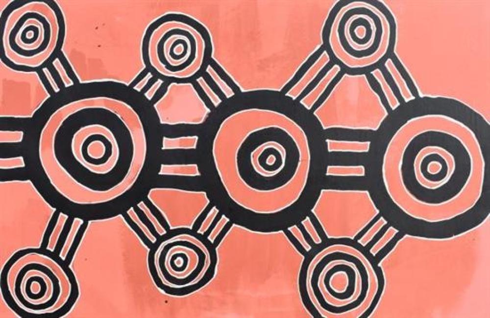 Cliff Reid comparable auction result: cliff reid 1947 2010 australia aboriginal tingari acrylic on canvas