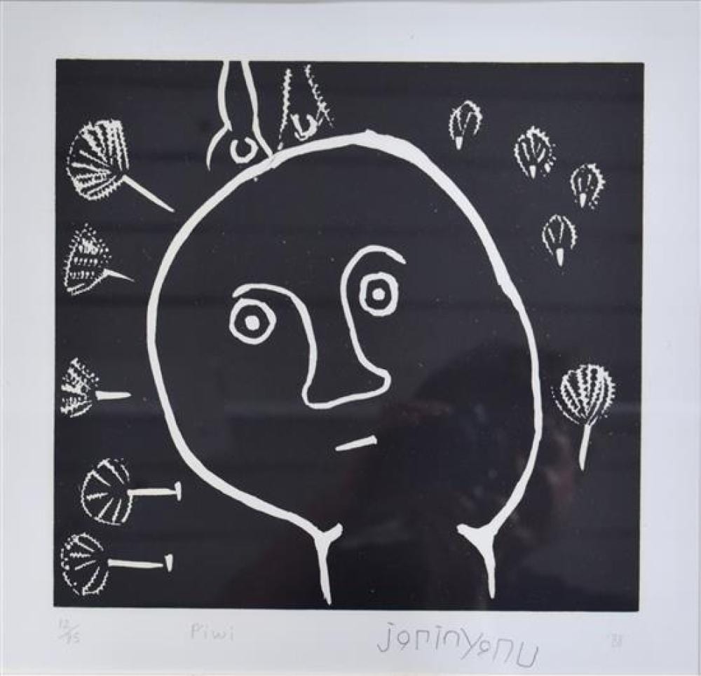 jarinyanu david downs 1925 1995 piwi 1988 linocut ed 12 95 · Theodore Bruce Auctioneers & Valuers · 2020-09-14 Jarinyanu David Downs comparable auction result: jarinyanu david downs 1925 1995 piwi 1988 linocut ed 12 95