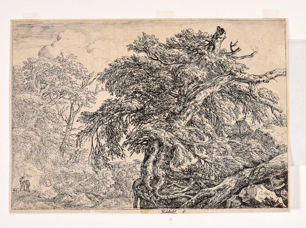 Jacob Isaackszoon van Ruisdael comparable auction result: two farmers and their dog