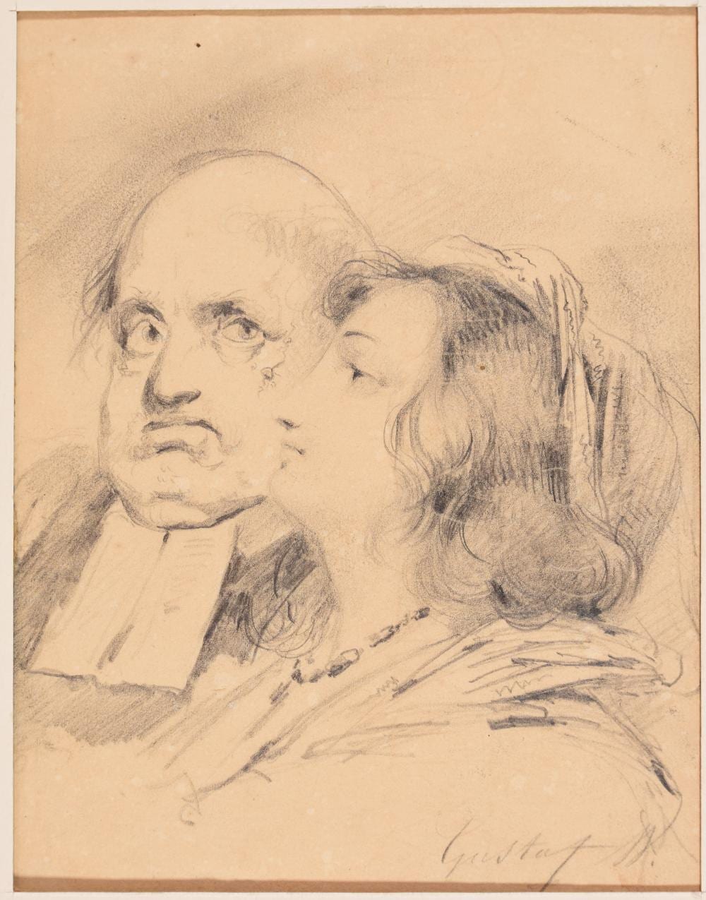 Gustaaf (Baron) Wappers comparable auction result: young lady and a man