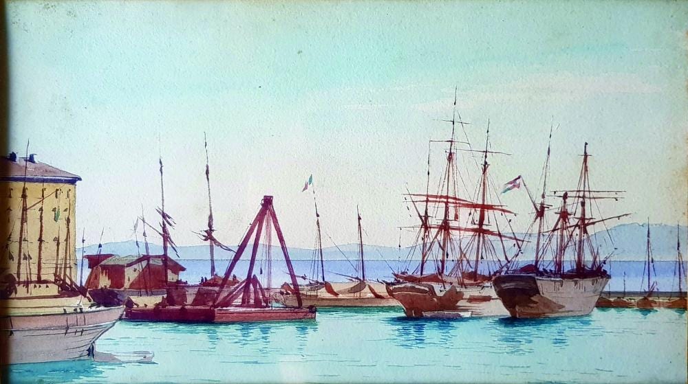 François Ferd. Philippe Louis Maried'Orléans von (Prinz) Joinville comparable auction result: sailboats at anchor