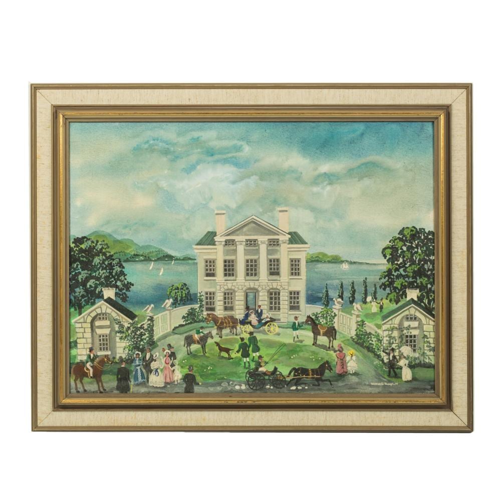 Maxwell Mays comparable auction result: maxwell mays 1918 2009 signed folk art painting