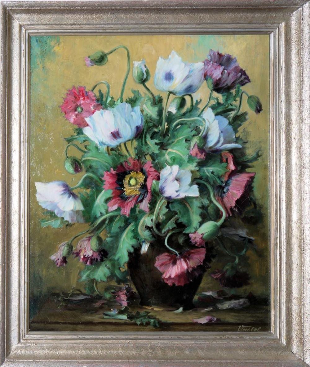 Otto Vaeltl comparable auction result: otto vaeltl ppiges klatschmohn stillleben lgem lde gerahmt
