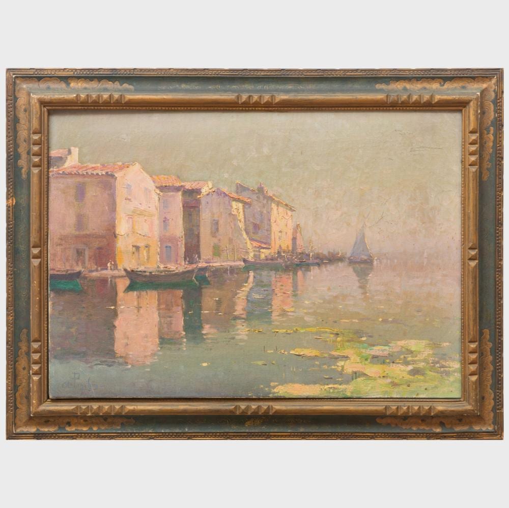 Antoine Ponchin comparable auction result: antoine ponchin 1872 1934 harbor scene