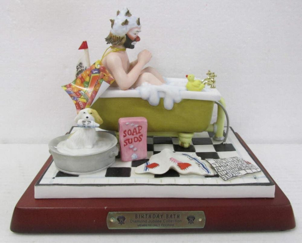 Emmett Kelly Jr. Figurine in Box sold by California Auction Company LLC, lot 679 — auction record photograph