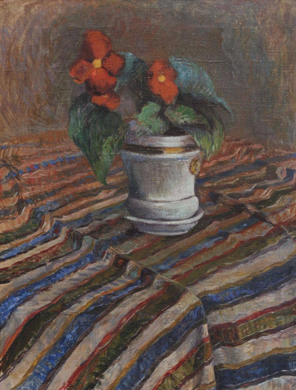 Otto Illies comparable auction result: otto illies stillleben mit veilchen um 1910