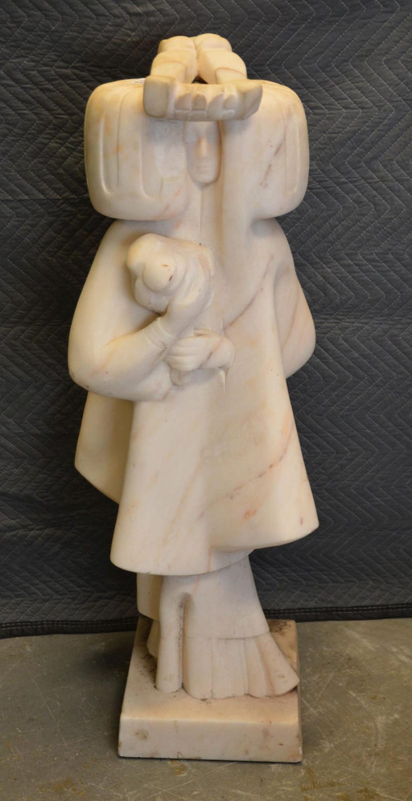 Elbert Weinberg comparable auction result: elbert weinberg american 1928 marble sculpture signed on base enormous heavy 44 inches tall
