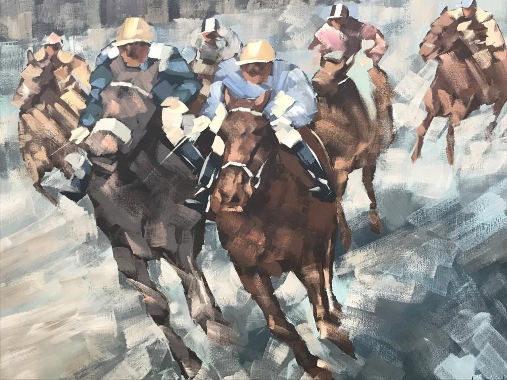 Lee Reynolds Signed Oversized Oil Painting Canvas sold by The Benefit Shop Foundation Inc., lot 206 — auction record photograph