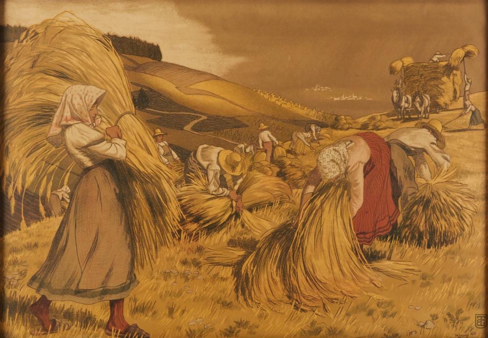 Walter Georgi comparable auction result: walter georgi the coming storm lithograph 1905