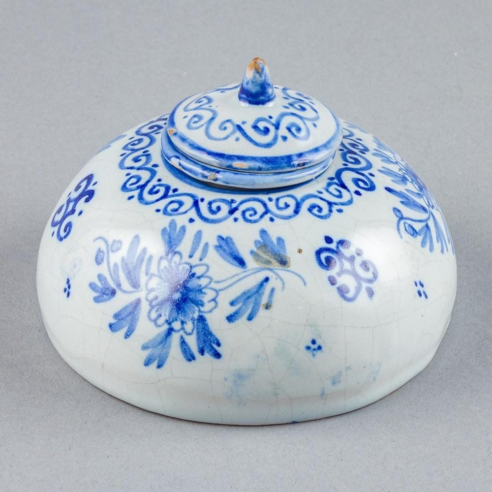 A 19th c. Delft inkwell. sold by Maynards Fine Art & Antiques, lot 223 — auction record photograph