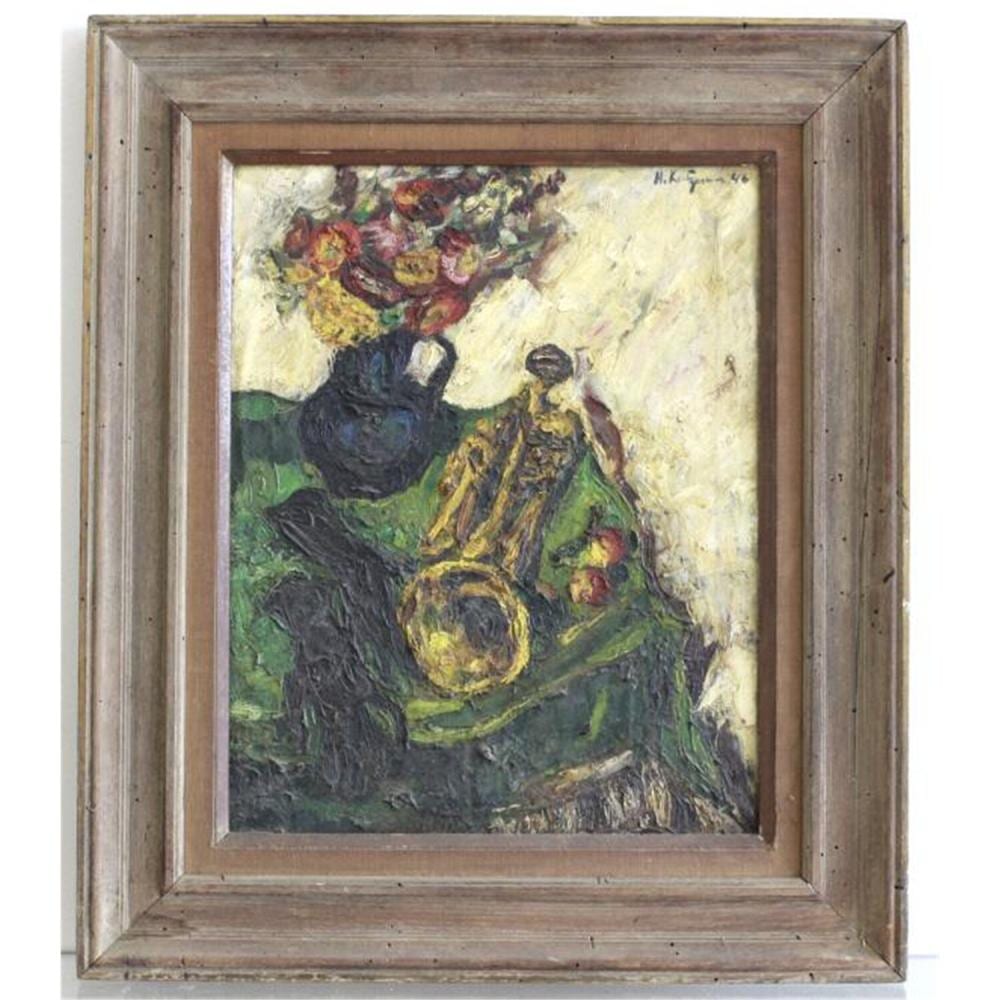 Herbert Katzman comparable auction result: painting oil on canvas by herbert katzman