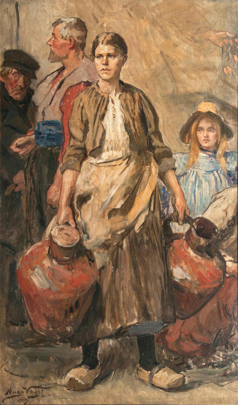 Hugo Vogel comparable auction result: hugo vogel magdeburg 1855 berlin 1934 hamburg water ccarrier